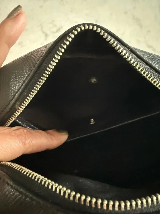 Coach *Project* Black Saffiano Leather Toiletry Pouch with Silver Logo - Picture 6 of 11